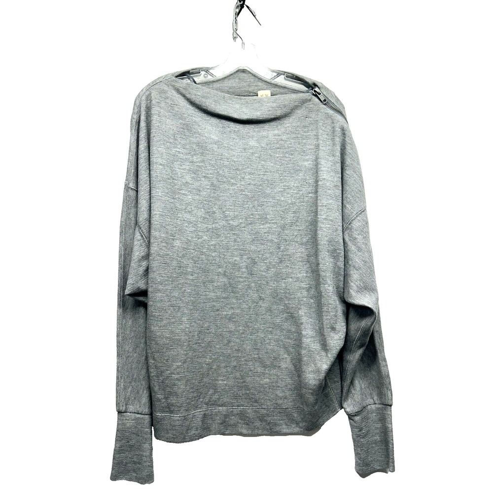 We The Free Women's Grey Large Polyester Blend Sweatshirt (H7)